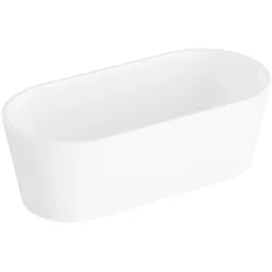 VitrA Geo freistehende Badewanne ovale Form 170 x 80 cm mit verdecktem Weiß Hochglanz,65372006000 65372006000