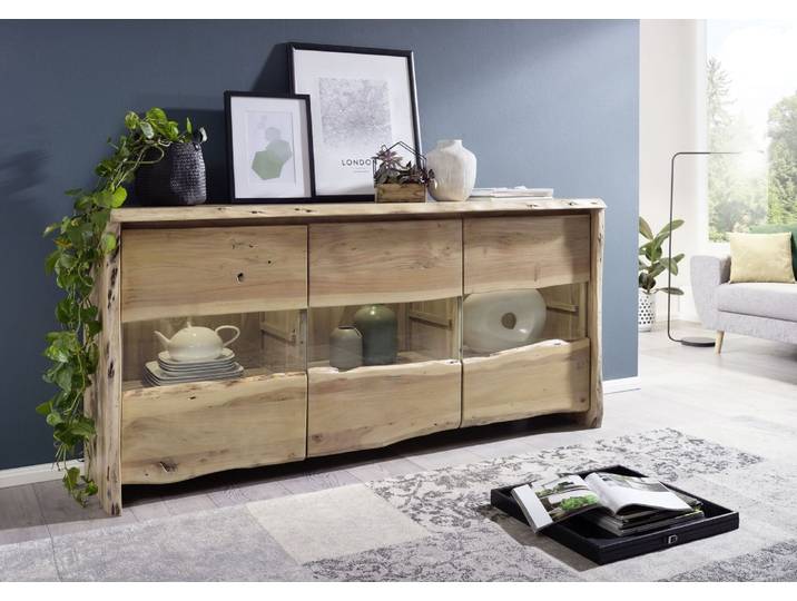 Sideboard Akazie 191x45x96 natur lackiert PURE ACACIA #708