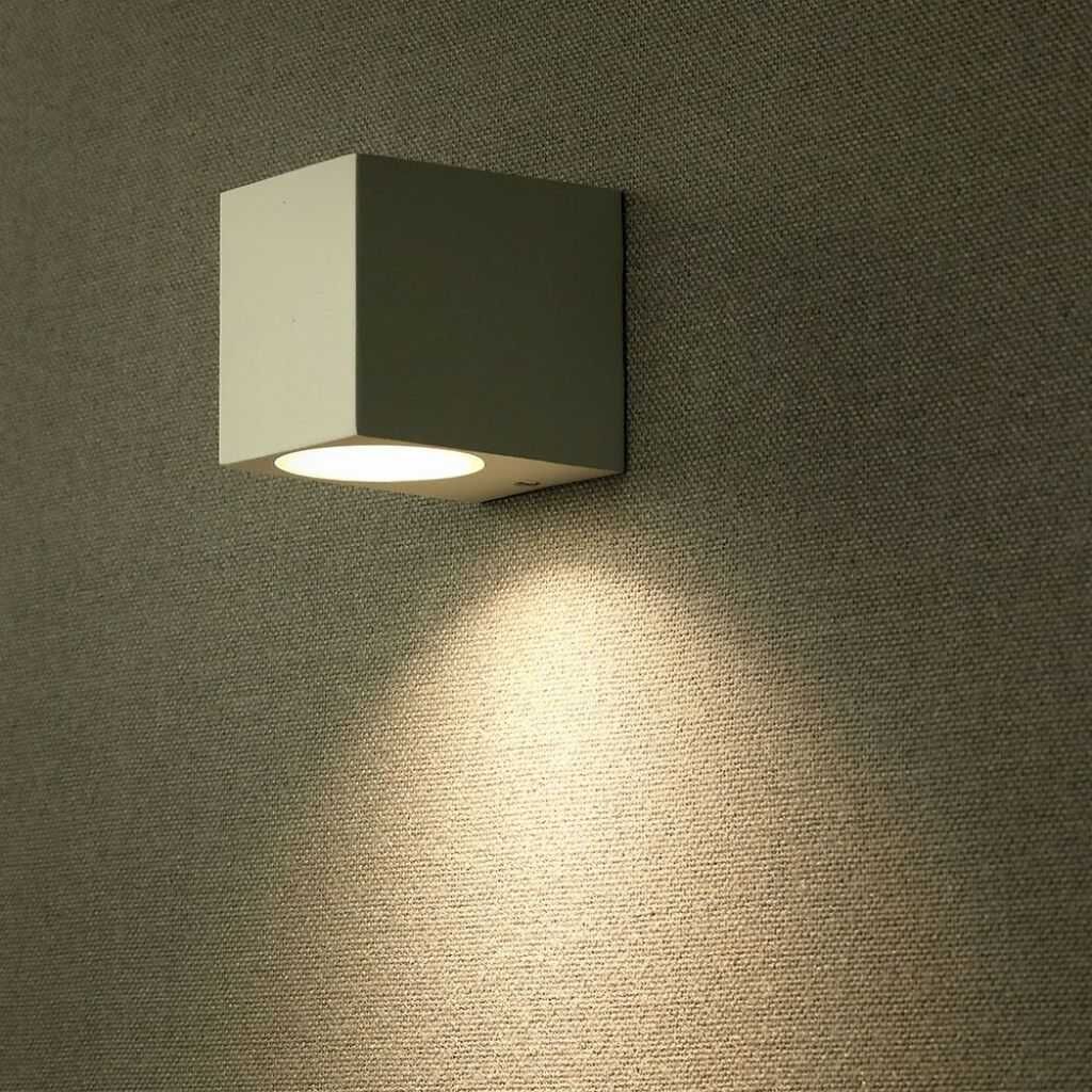 V-Tac Vt-7651 Lampada Portafaretto Led Da Parete Quadrato In Alluminio Bianco 1xgu10 – Sku 7539