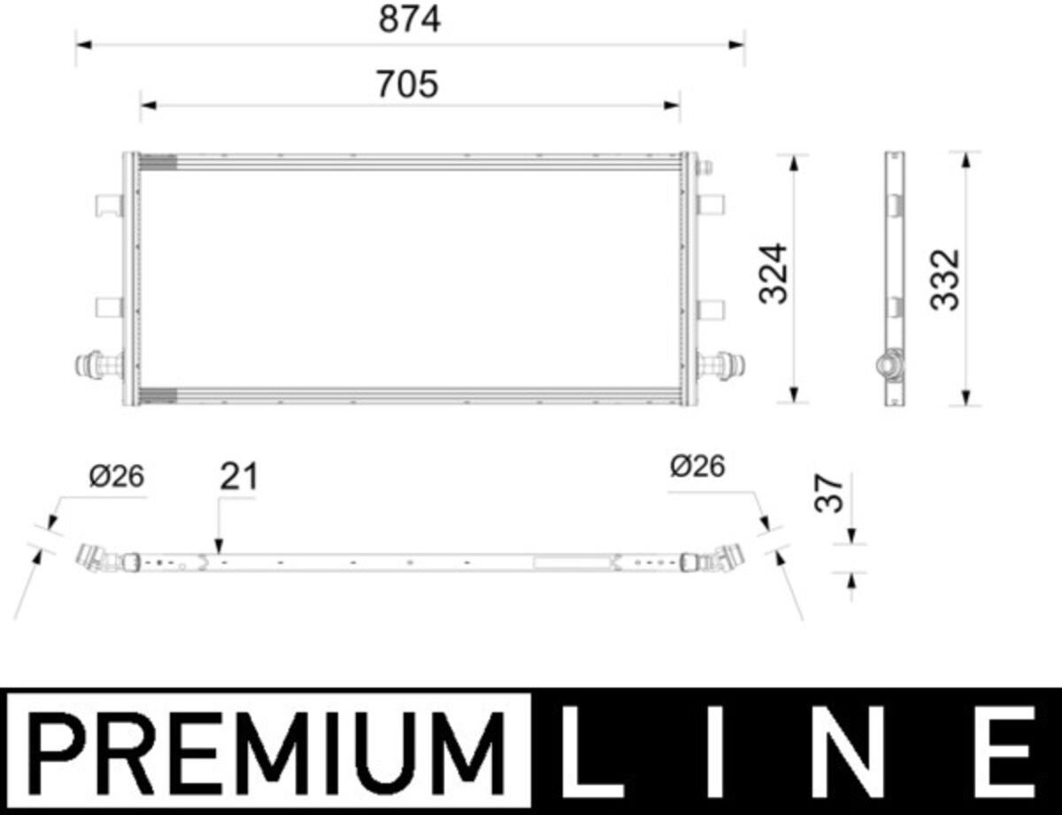Refroidisseur basse température, refroidisseur d'air de suralimentation MAHLE CIR 44 000P