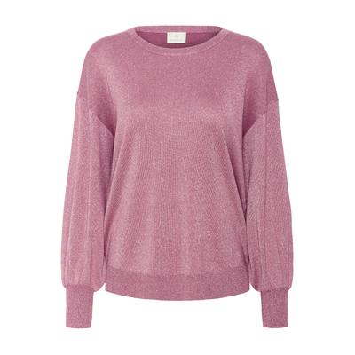 Strickpullover KAFFE "Damen Strickpullover KAregina", Damen, Gr. S, rosa (tulipwood), Obermaterial: 70% Viskose CV. 20% Nylon NY. 10% Polyester PES., Pullover Strickpullover