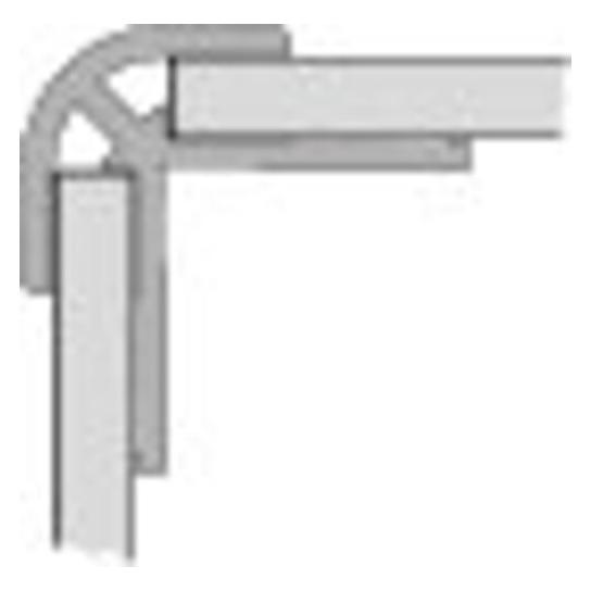 Hüppe Eckprofil, aussen, für EasyStyle Wandverkleidung Länge 2550mm (ES0201087)