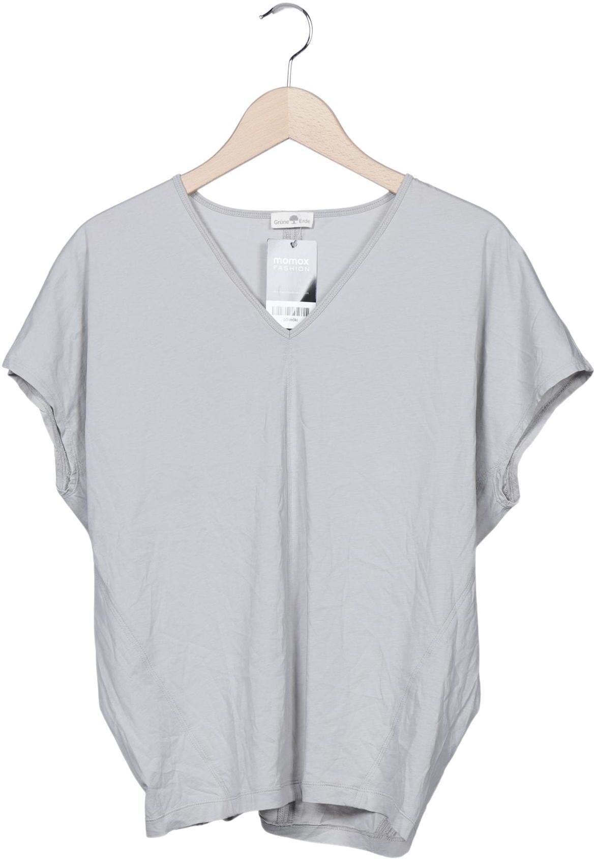 Grüne Erde Damen T-Shirt, Grau, Gr. S, Baumwolle - Second Hand