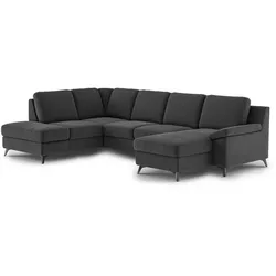 COTTA Wohnlandschaft Boom Stoff Dark Grey