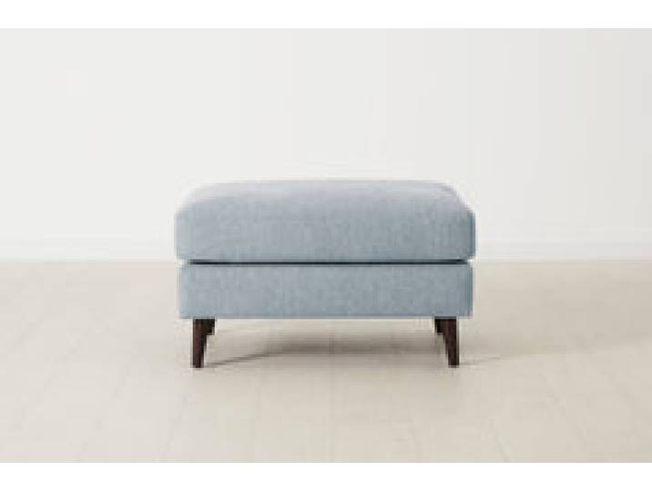 Polsterhocker Model 10, Meerglasblau