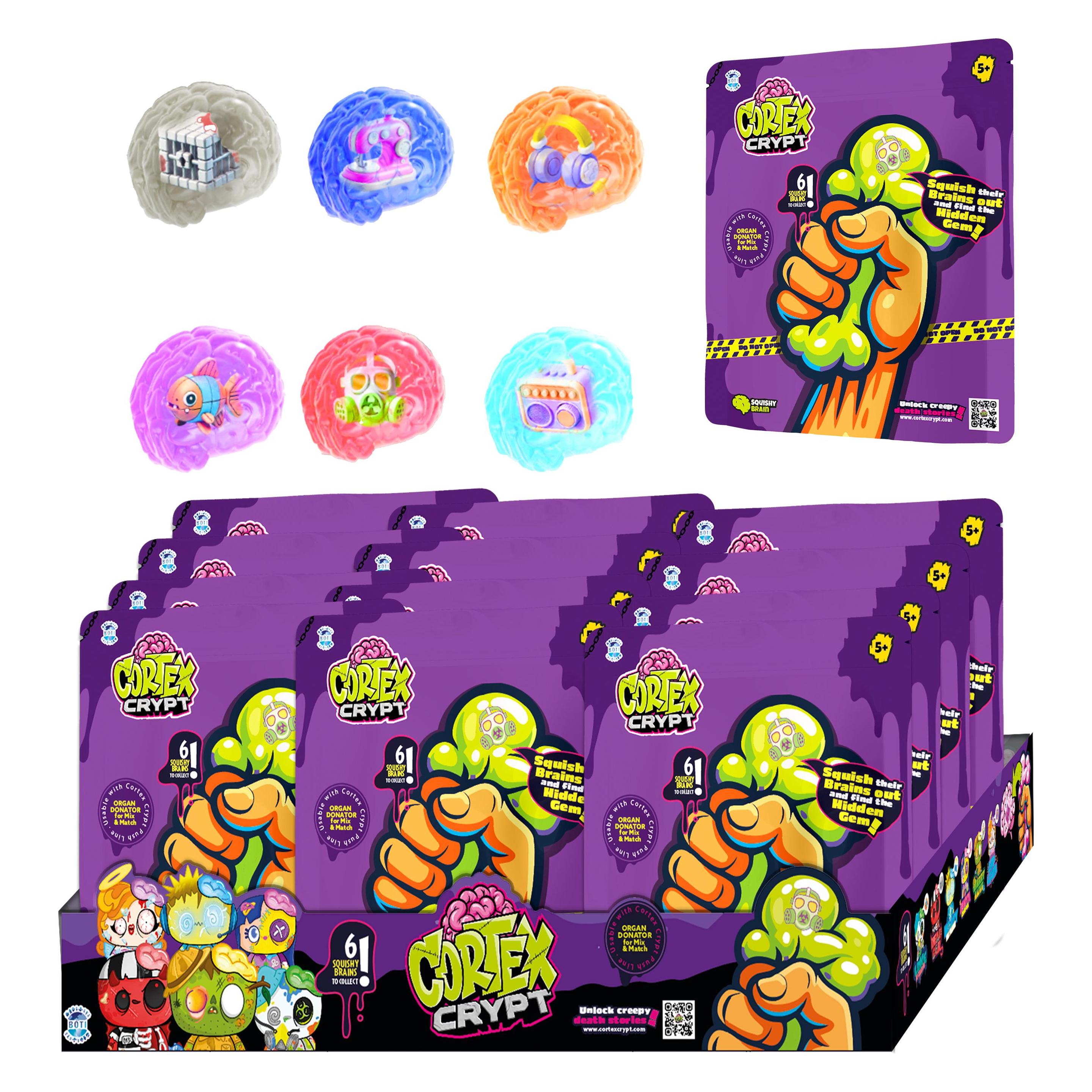 Boti Cortex Crypt Schaumfigur Blind Box Squishy Brains Display 10 cm (12) (40044)