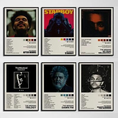 Inspire Essentials The Weeknd Canvas Poster Music Album Wall Art For Modern Room Decor 8 15.75 23.62 In