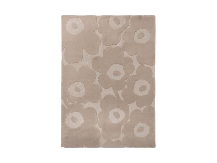 Handgetufteter Designer Teppich „Unikko Beige“ aus 100% Wolle, verschiedene Grössen MARIMEKKO