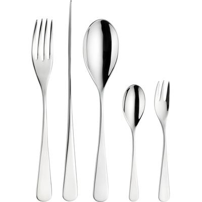 Besteck-Set PINTINOX "Audrey", silber (edelstahlfarben), 30 Stk., Edelstahl 18/10, Essbesteck-Sets, Geschmiedet, Made in Italy