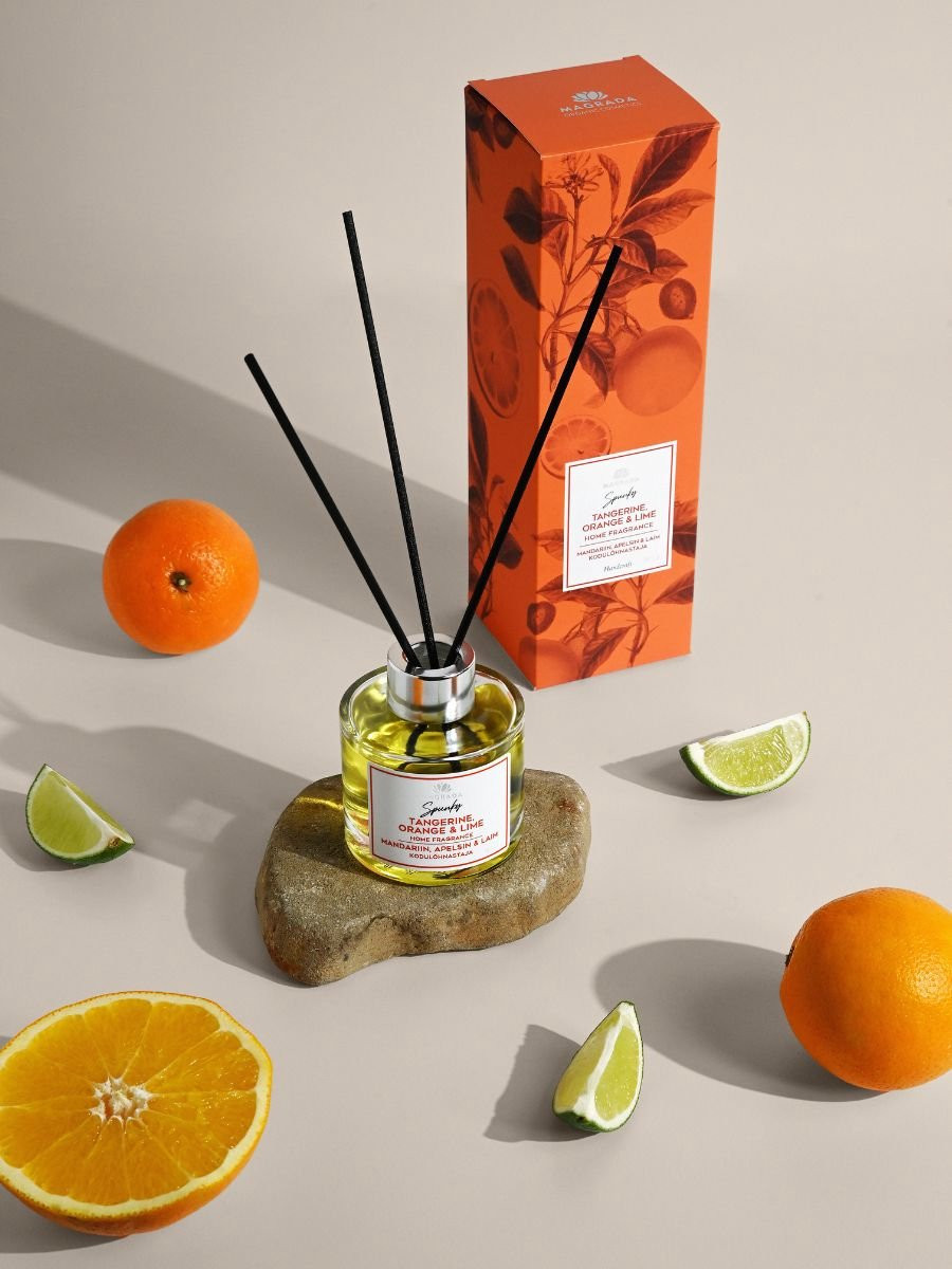 Magrada Organic Cosmetics Huisgeur Spunky met Mandarijn, Sinaasappel en Limoen - 100ml