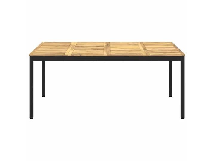 Table Balcon Terrasse - ANTI-UV - Table de dîner de jardin Blanc et noir 180x88 5x75 cm - design élégant(27385)