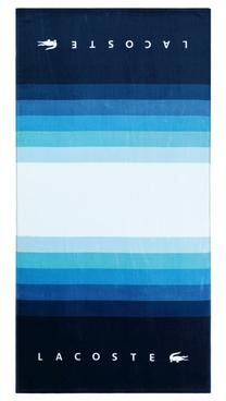 Lacoste St Martin 100% Cotton Beach Towel, Blue/White