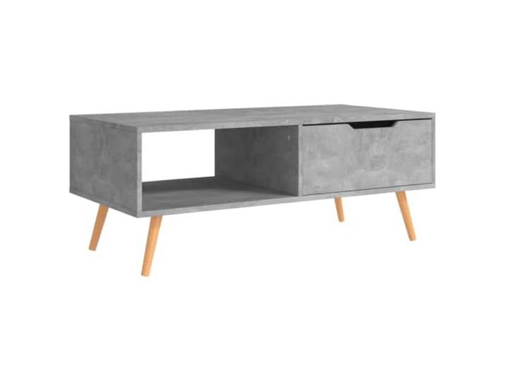 Makastle Wohnzimmertisch Couchtisch Betongrau 100x49,5x43 cm Holzwerkstoff