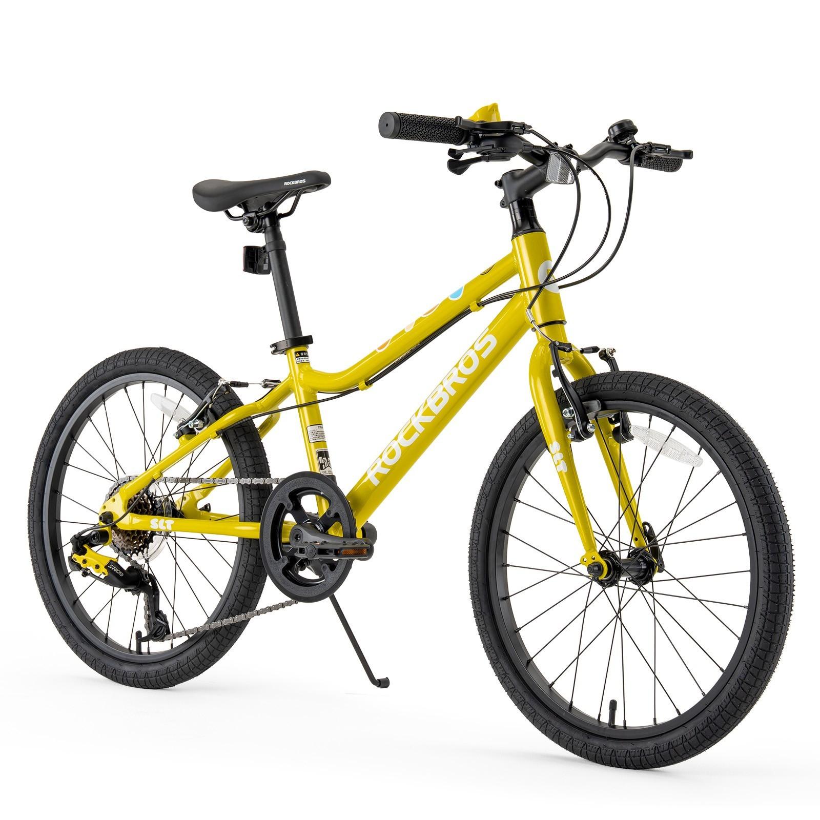 ROCKBROS FUTURE STAR Kinder Rennrad 20" Aluminium Rahmen mit 7 Gang V-Bremsen Gelb