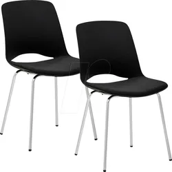 MAYER 2521 SW - Mayer Besucherstuhl schwarz mit Polster, 2 Stk
