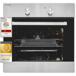 Exquisit Einbaubackofen EBE 555-1.2 U | Energieeffizienzklasse A | 57 l Garraum | Einbaubackofen 60 cm