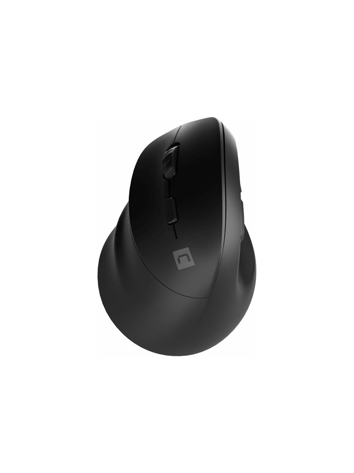 Natec CRAKE 2 - vertical mouse - 2.4 GHz Bluetooth 5.0 - black - Vertical mouse (Schwarz)