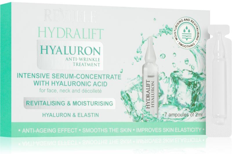 Revuele Hydralift Hyaluron Ampoules Intensive Serum Concentrate intensive moisturising serum for face, neck and chest 7x2 ml