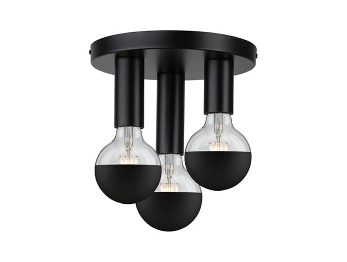 Paulmann 79761 plafonnier Neordic Skogen rond max. 3x20 watts éclairage de plafond Noir éclairage de salon Métal éclairage de couloir E27