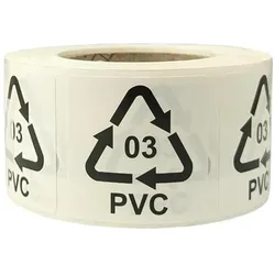 Transpak, Etiketten, Etiketten f.Italien Masse 35x35mm Haftfolie weiss selbstklebend Aufdruck 03 PVC