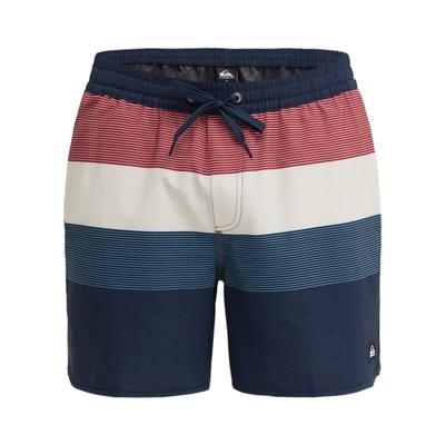 Boardshorts QUIKSILVER "Stretch Scallop Volley 16", Herren, Gr. XS, Normalgrößen, schwarz navy tijuana, Obermaterial: 92% Polyester, 8% Elasthan., Hosen