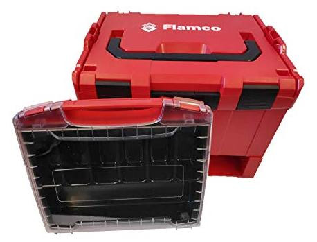 Dripio Gereedschapskoffer L-Boxx, 3 compartimenten, rood, kunststof