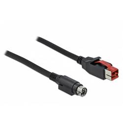 Delock USB-Stromkabel PoweredUSB 24V Stecker, Hosiden Mini-DIN 3pol. Stecker 2.00 m Schwarz 85946