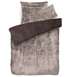 MONT CHALET Fell-Wendebettwäsche helle Spitzen Hochflor extra soft Einzelbett, 3tlg.