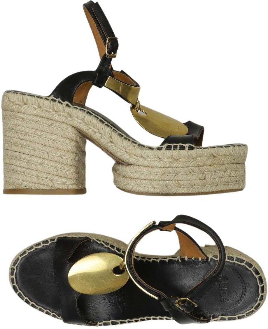 Chloe Damen Sandalen, Schwarz, Gr. EU 37, Leder - Second Hand