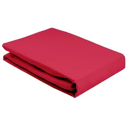 Elegante Premium Jersey Spannbetttuch - 100x200cm	rubin
