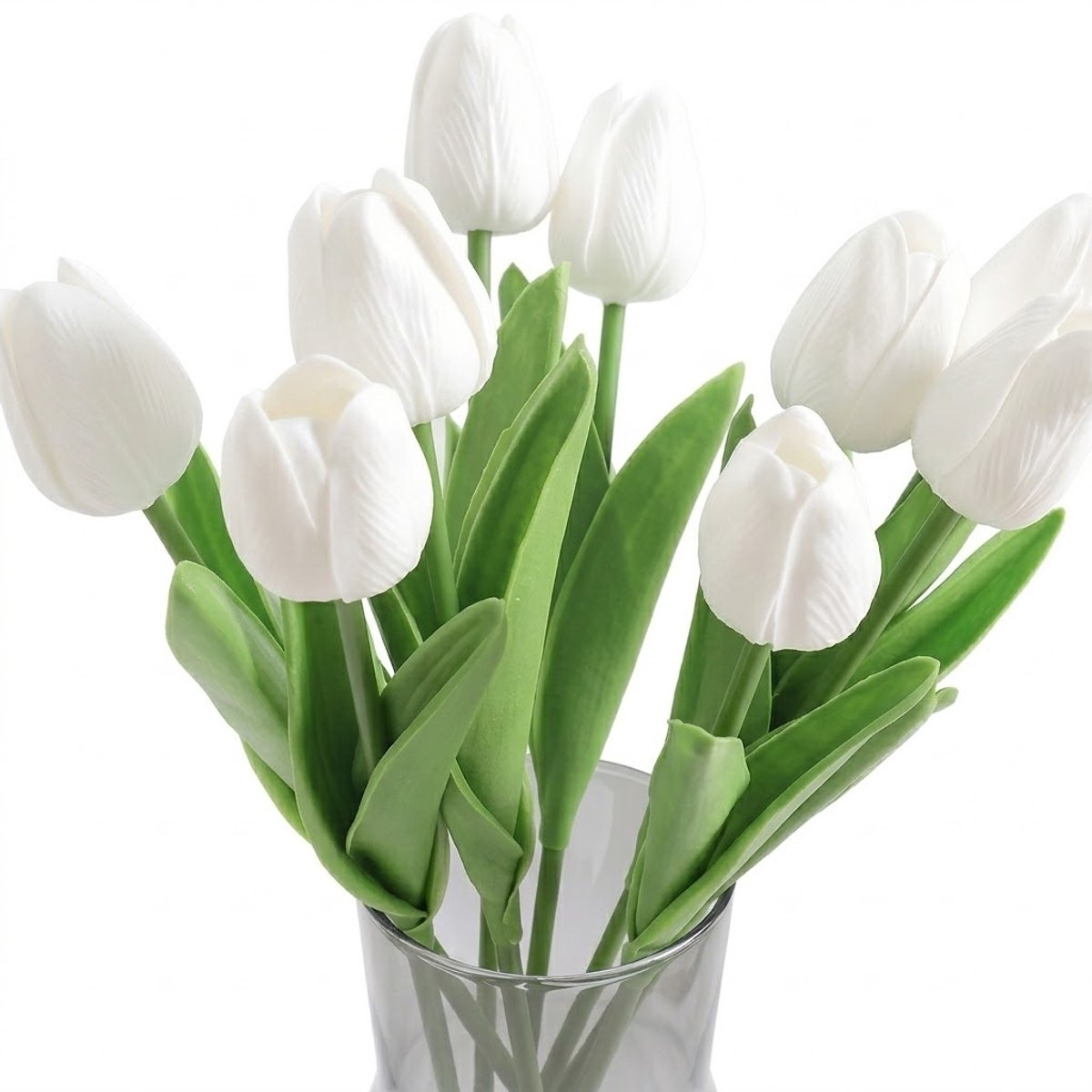 Nuvex Set van 7 Witte Kunsttulpen voor Decoratie in een Vaas of Bloemstuk