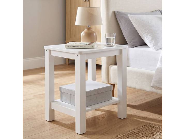 Table de chevet en bois table de blanc canapé table