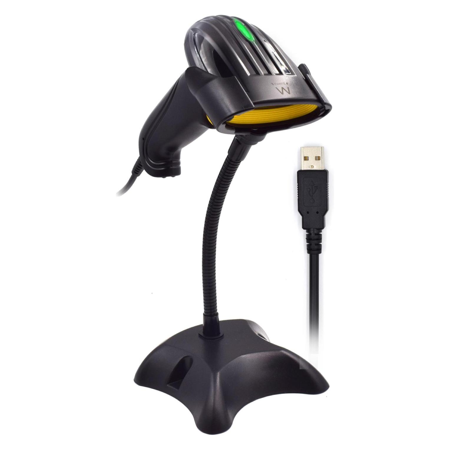 Ewent Escaner De Codigos De Barras Ccd 2d USB (1D-Barcodes, 2D-Barcodes, QR-Code) (EW3410)