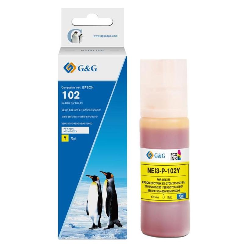 G&G Patrone komp. Epson 102/C13T03R440 Tintentank Gelb (Y) (20696)