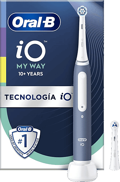 Cepillo eléctrico - Oral-B iO My Way, Para adolescentes, 4 Modos, Especial ortodoncia, Sensor de presión, Azul