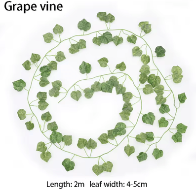 Inspire Picks Artificial Ivy Leaves Garland Vines Fake Hanging Greenery For Wall & Outdoor Decor (210M) style B 8m (4 String)