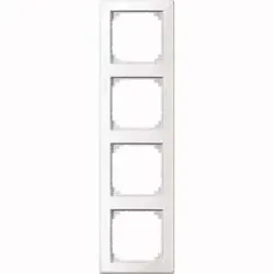 Merten Rahmen 4 fach pws/gl waage/senkrecht 478419