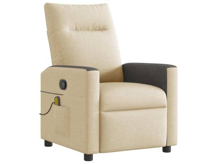 vidaXL Massagesessel Creme Stoff