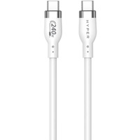 HyperJuice 240W Silikon USB-C zu USB-C Kabel weiß, 2m