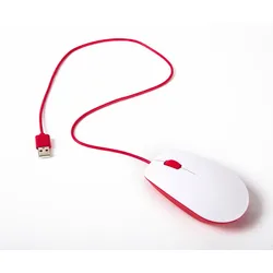 offizielle Raspberry Pi Maus, rot/weiß