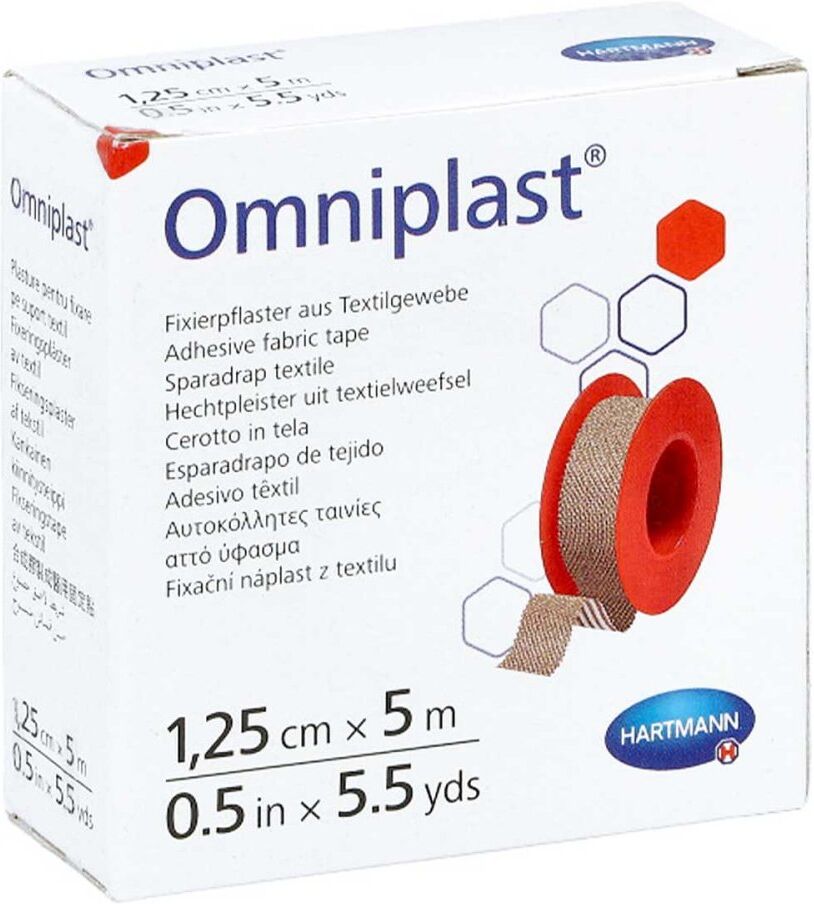 Omniplast Fixierpflaster Textilgew.1,25 cmx5 m 1stk