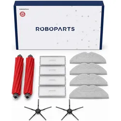 Roboparts Zubehör-Set für Roborock S7 MaxV S7 MaxV Plus S7 MaxV Ultra, Staubsauger Roboter Zubehör, Schwarz