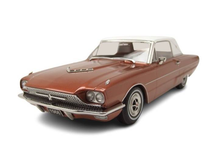 KK Scale Modellauto Ford Thunderbird Hardtop Landau Coupe 1966 kupfer metallic weiß, Maßstab 1:18
