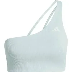 ADIDAS Damen BH Optime Workout Rib One-Shoulder-BH, Größe XXS in Grau Grau