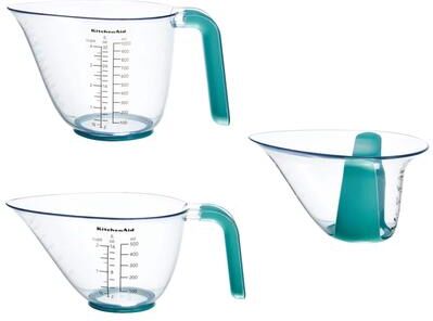 KitchenAid Gourmet Clear/ Aqua Sky 3-piece Measuring Jug Set - 3 piece
