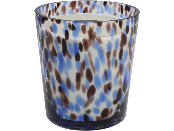 Kerze Urban Blau Wachs/Glas 17 cm - Material: Glas/Wachs