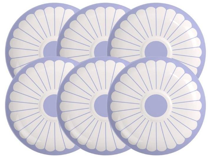 Villeroy & Boch Untertasse Fleur bleu Cappuccino-Untertasse 17,5cm Set6