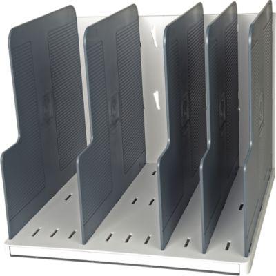 Exacompta Modulotop Sorter A4+ Office Lichtgrau, 5 Trennplatten flexibel, Etikettenhalter, Blauer Engel, 25 Jahre Garantie