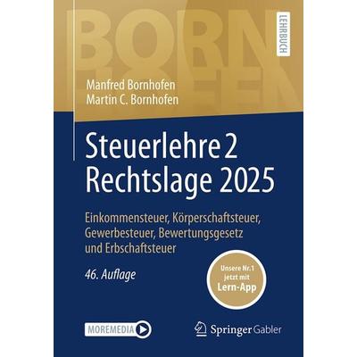 Steuerlehre 2 Rechtslage 2025, Set von Manfred Bornhofen,Martin C. Bornhofen, Springer Fachmedien Wiesbaden GmbH, 978-3-658-50635-3