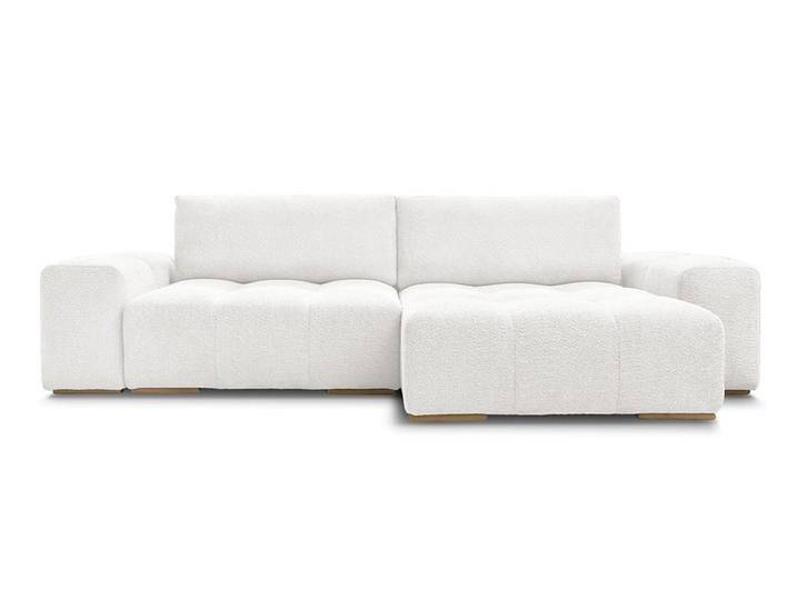 Ecksofa BOBOCHIC ANAKIN Boucle-Stoff weiss